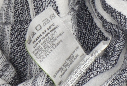 Marks and Spencer Women's Grey Striped Shift Dress Size 20