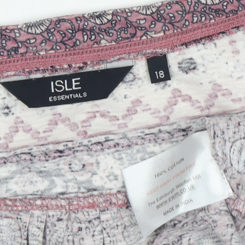 Isle Essentials Women's Multicoloured Geometric 3/4 Sleeve Shirt