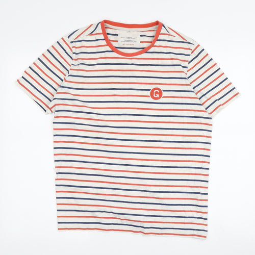GET YOUR GUIDE Men's Multicoloured Striped T-Shirt M