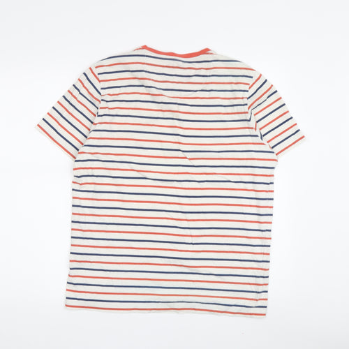 GET YOUR GUIDE Men's Multicoloured Striped T-Shirt M