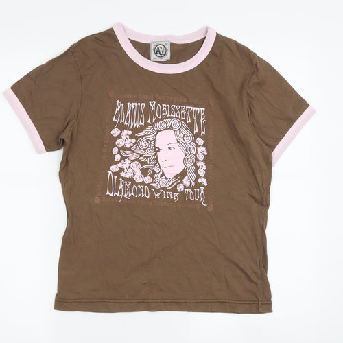 Alanis Morissette Women's Brown Ringer T-Shirt M