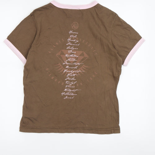 Alanis Morissette Women's Brown Ringer T-Shirt M
