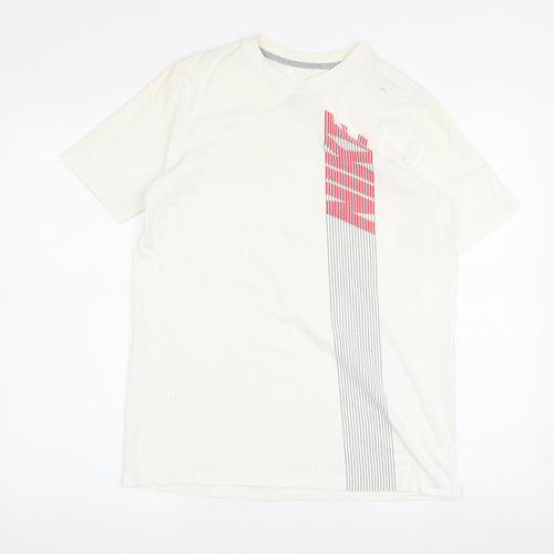Nike Men's White Graphic Print T-Shirt XL