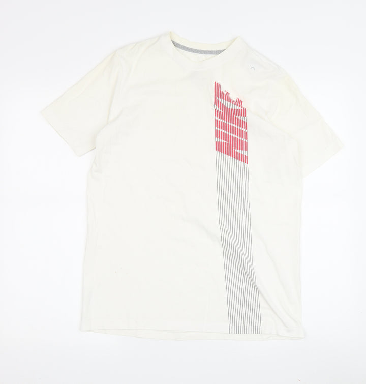 Nike Men's White Graphic Print T-Shirt XL