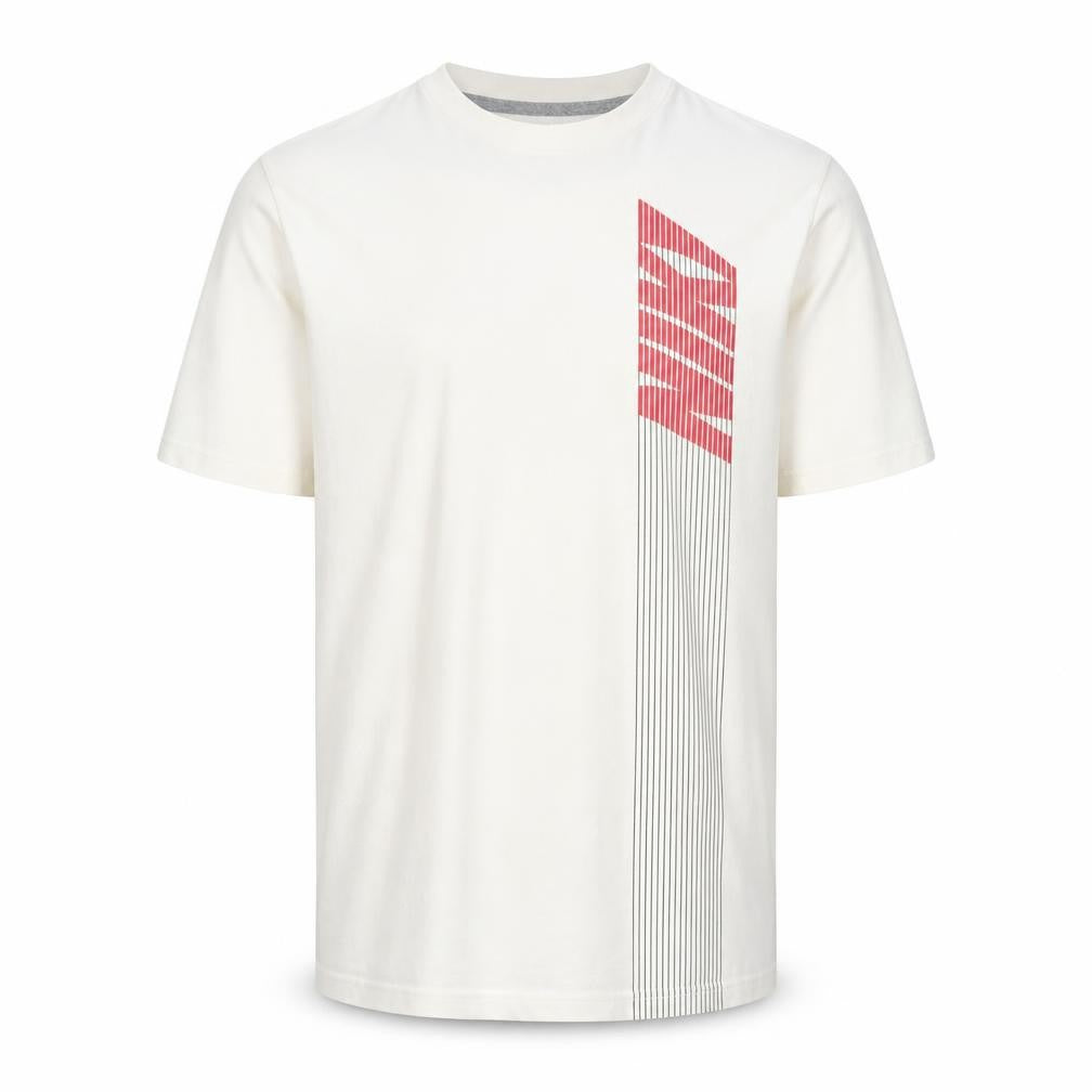 Front view of Nike Men's White Graphic Print T-Shirt XL