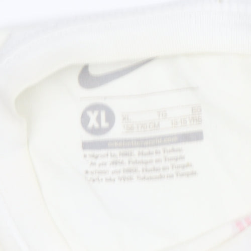 Nike Men's White Graphic Print T-Shirt XL