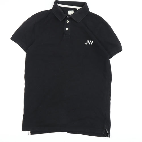 Jack Wills Men's Black S Polo Shirt Logo Accents