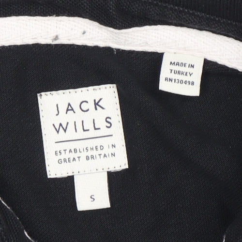 Jack Wills Men's Black S Polo Shirt Logo Accents