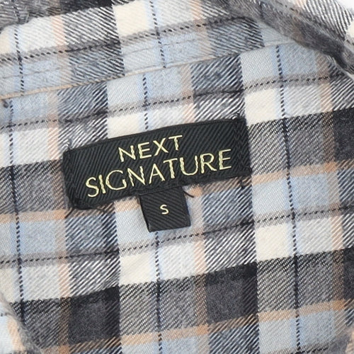Next Signature Men's Grey Check Shirt Size S