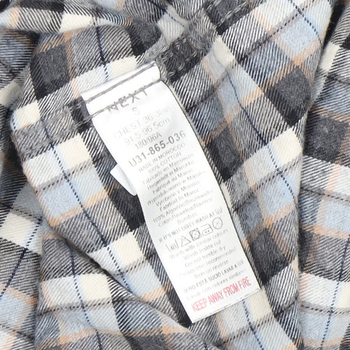 Next Signature Men's Grey Check Shirt Size S