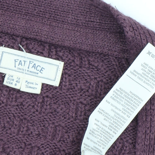 Fat Face Women's Purple Cardigan UK Size 12