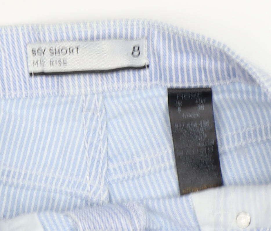 Next Women's Blue Pinstripe Boyfriend Shorts