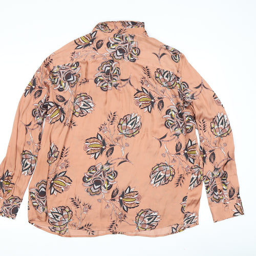 Marks and Spencer Women's Pink Floral Blouse Size 18 Regular Fit
