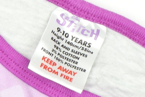 Disney Girls Multicoloured Stitch Pyjama Set 9-10 Years