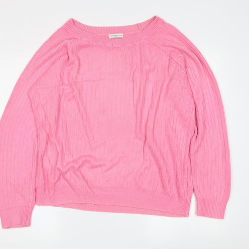 Jacqueline de Yong Women's Pink Pullover Jumper L