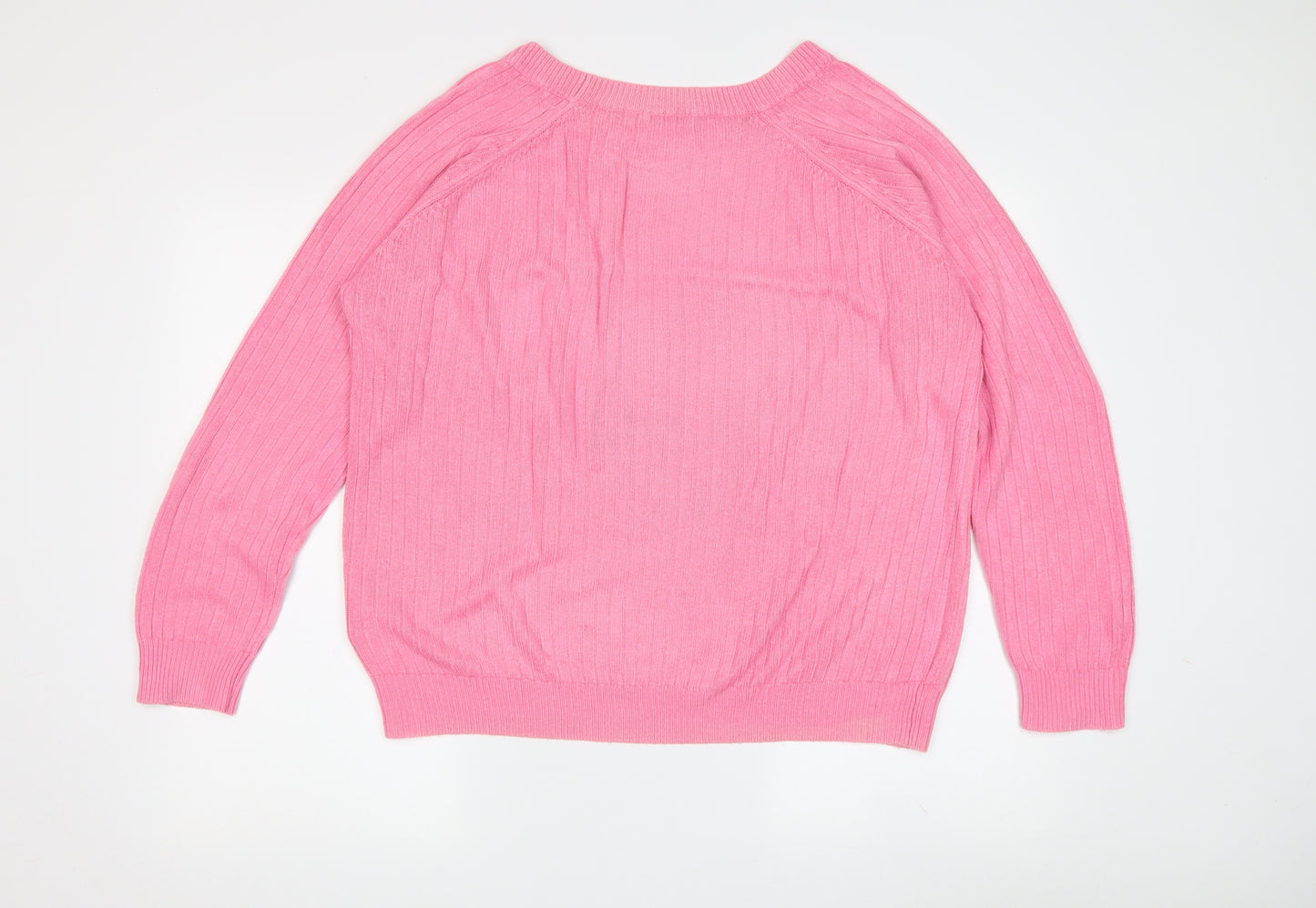 Jacqueline de Yong Women's Pink Pullover Jumper L