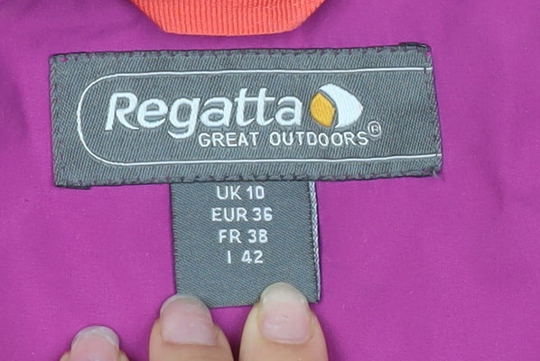 Regatta Women's Purple Mid Length Hooded Jacket Size 10
