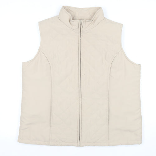 EWM Women's Beige Quilted Waistcoat M - Casual Chic