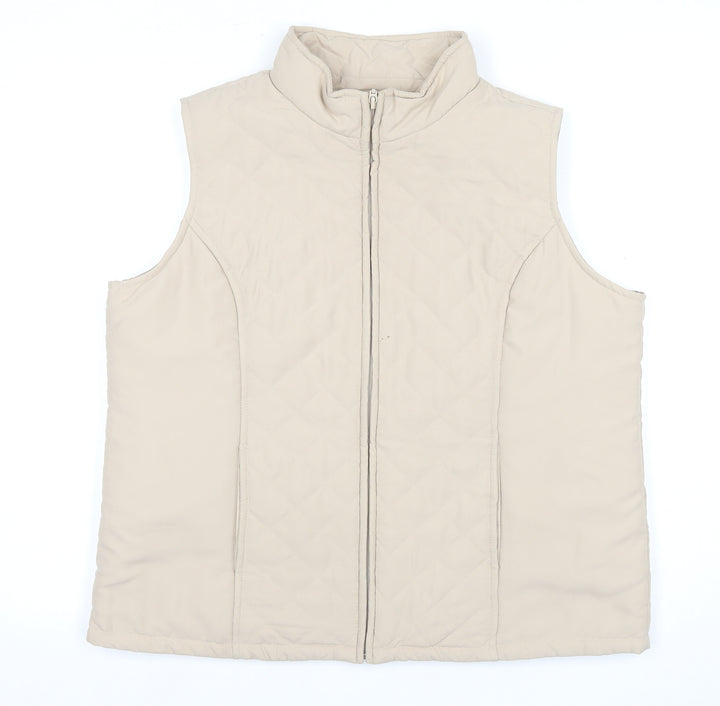 EWM Women's Beige Quilted Waistcoat M - Casual Chic