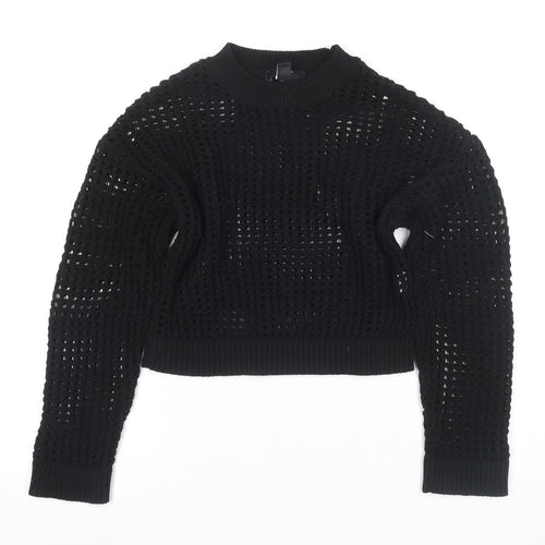 New Look Girls Black Knit Jumper 10-11 Years
