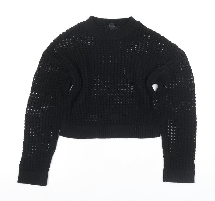 New Look Girls Black Knit Jumper 10-11 Years