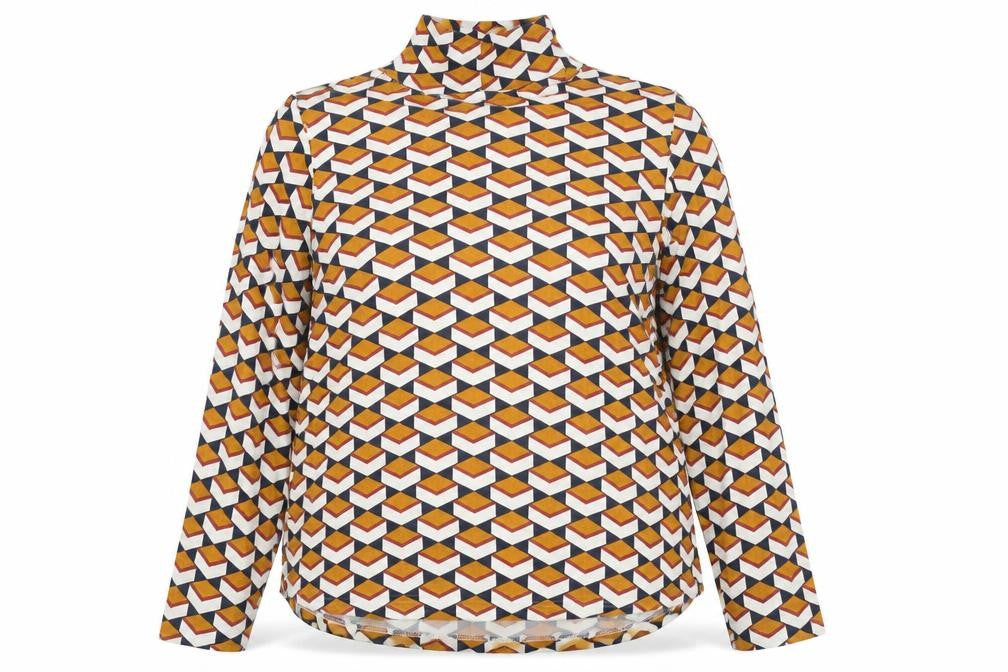 Front view of Marks & Spencer Women's Geometric Blouse, size 18