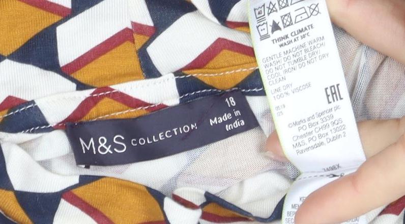 Marks and Spencer Women's Geometric Blouse, Size 18