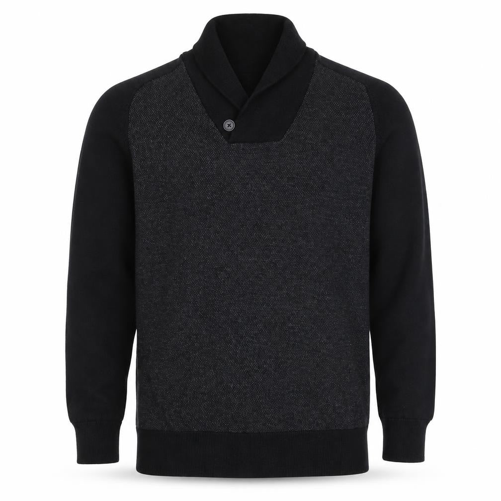 Front view of Next Men's Black Pullover High Neck Jumper, L