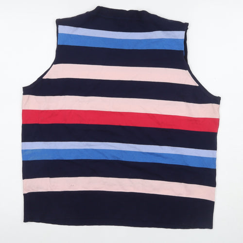 M&Co Women's Multicoloured Striped Vest, Size 14