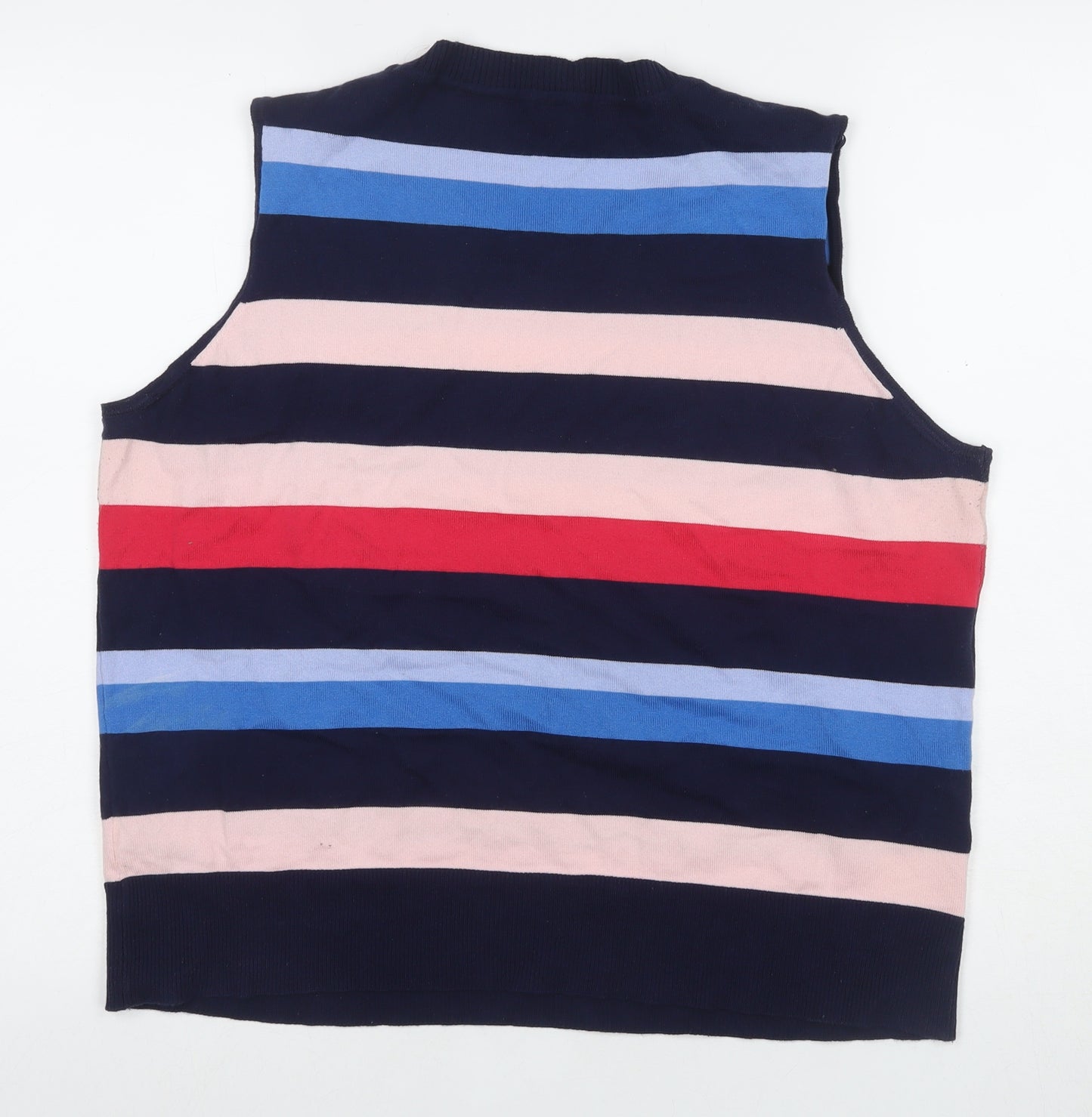 M&Co Women's Multicoloured Striped Vest, Size 14