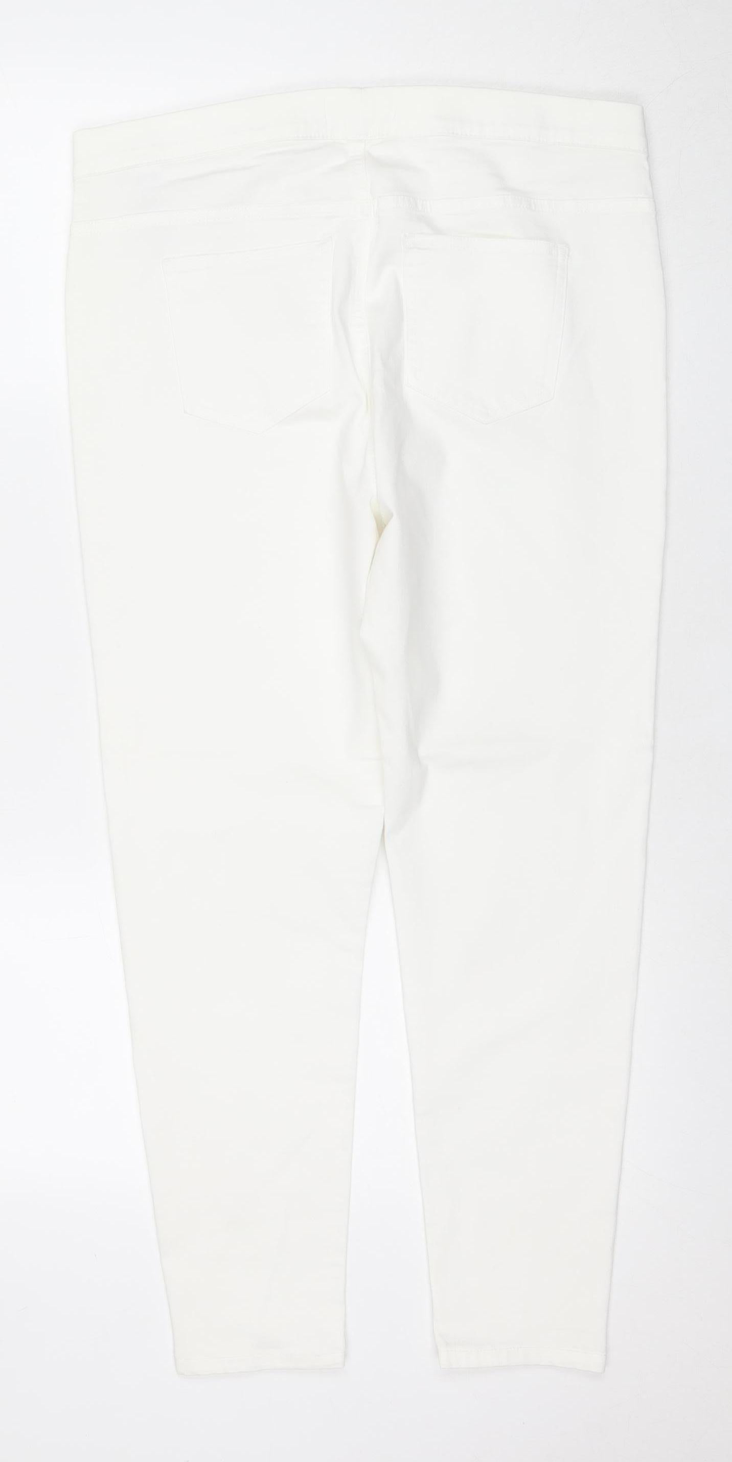 Marks and Spencer Women's White Slim Jegging Size 16