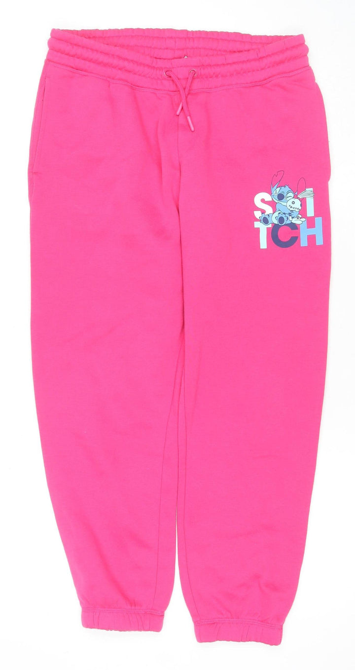 Disney Women's Pink Jogger Trousers, M, Cartoon Theme