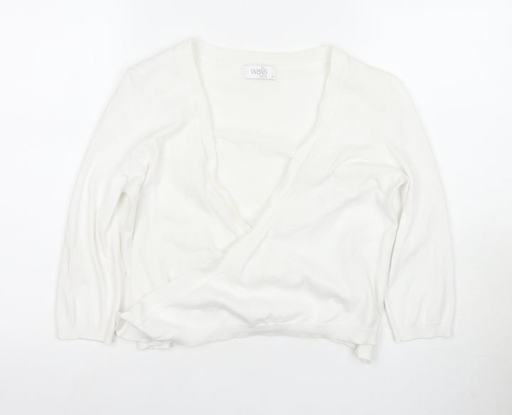 Wallis Petite Ivory Wrap Jumper M Women