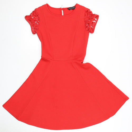 Dorothy Perkins Women's Red Fit & Flare Dress Size 6
