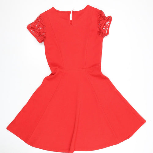 Dorothy Perkins Women's Red Fit & Flare Dress Size 6