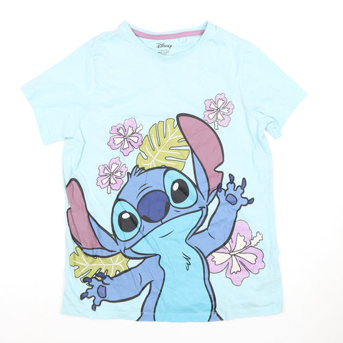 Disney Blue Stitch Teen Nightshirt - Size 11-12, Short Sleeve