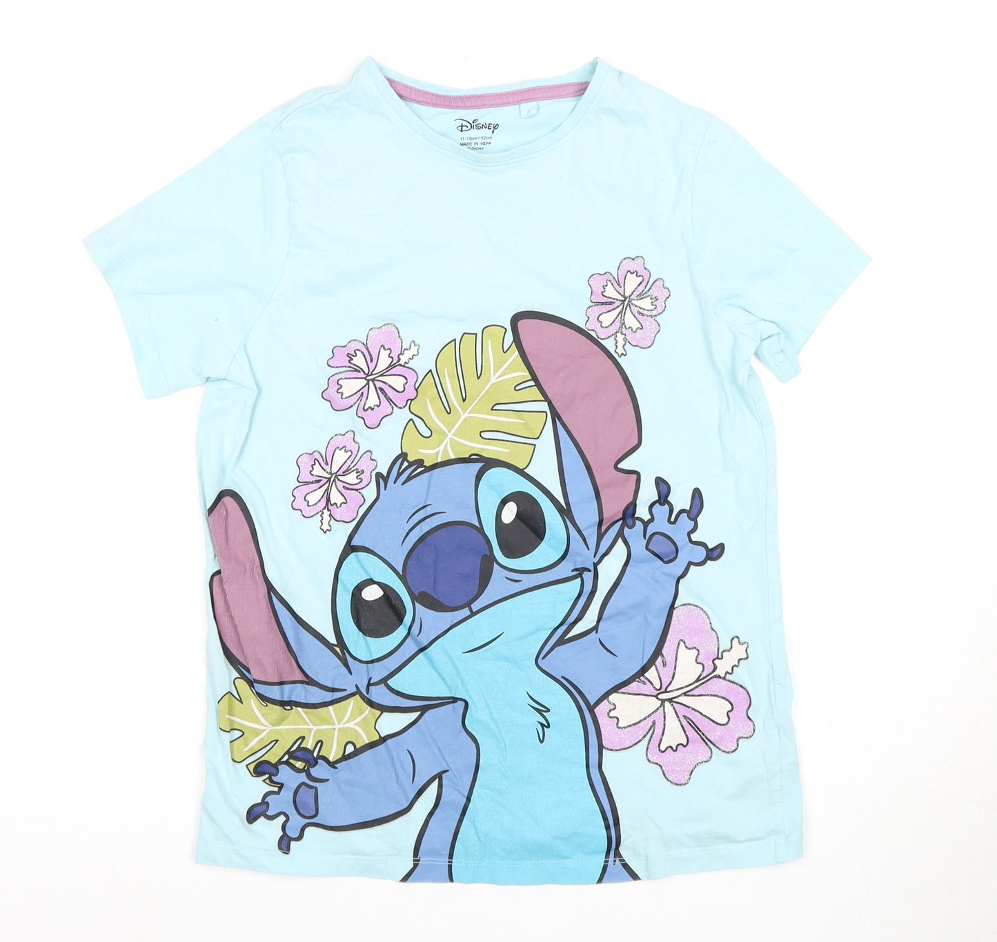Disney Blue Stitch Teen Nightshirt - Size 11-12, Short Sleeve