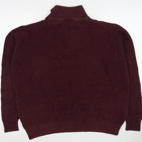 Weatherproof Vintage Men's L Red Henley Jumper