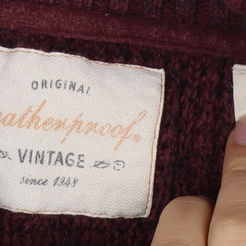 Weatherproof Vintage Men's L Red Henley Jumper