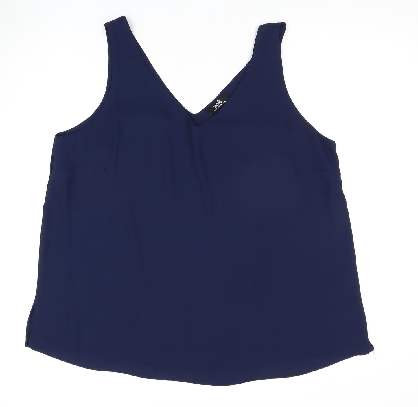 Wallis Women's Blue V-Neck Sleeveless Tank Top 18