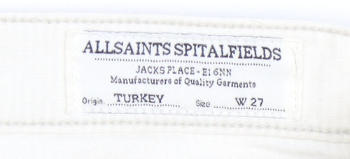 AllSaints Women's Ivory Straight Jeans, Size 27