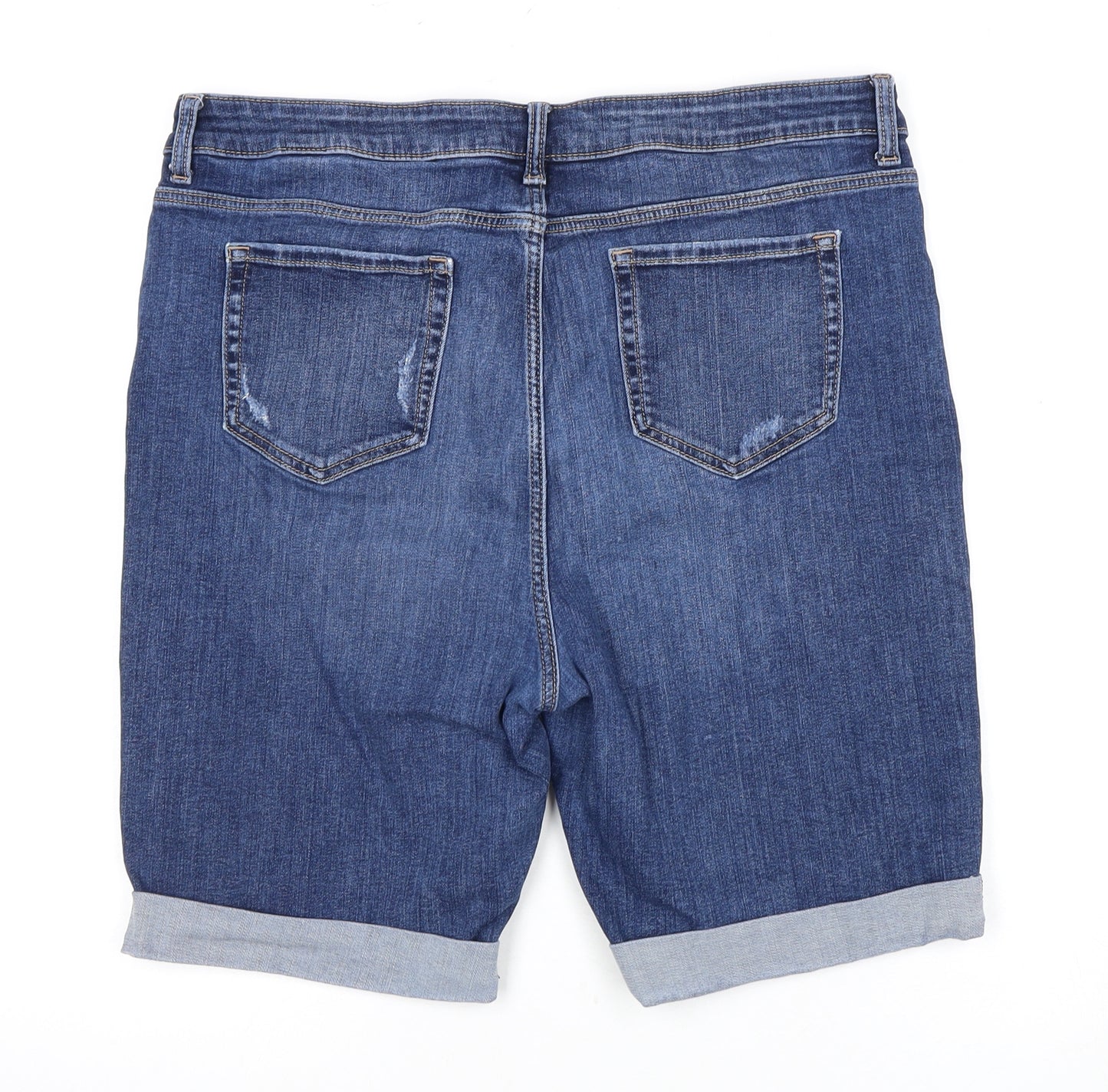 Marks and Spencer Women's Blue Bermuda Shorts Size 18
