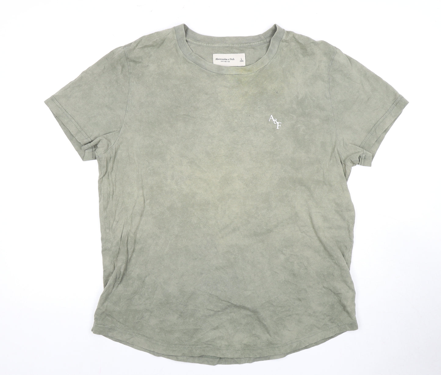 Abercrombie & Fitch Men's Large Green Crew Neck T-Shirt