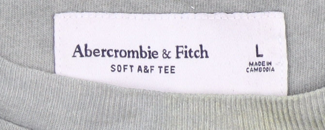 Abercrombie & Fitch Men's Large Green Crew Neck T-Shirt