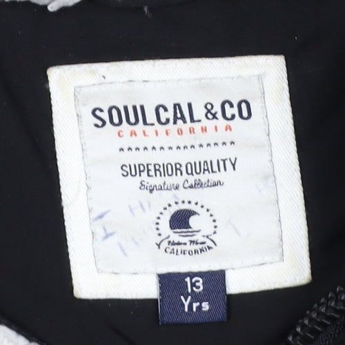 SoulCal & Co Boys Black Puffer Jacket 13 Years
