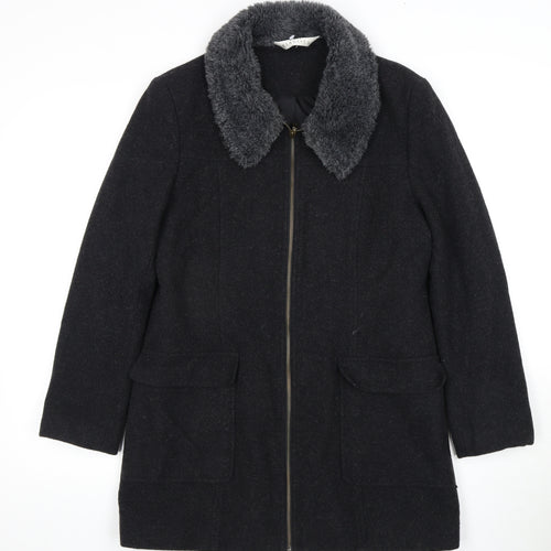 Modern Classics Women's Black Wool Coat Size 12