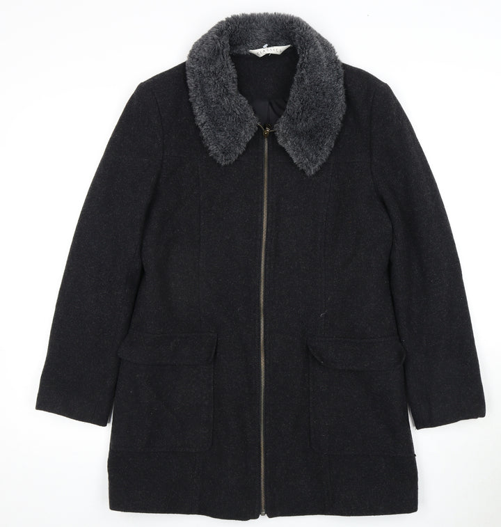Modern Classics Women's Black Wool Coat Size 12