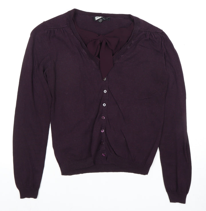 Laura Ashley Women's Purple Cardigan Size 10