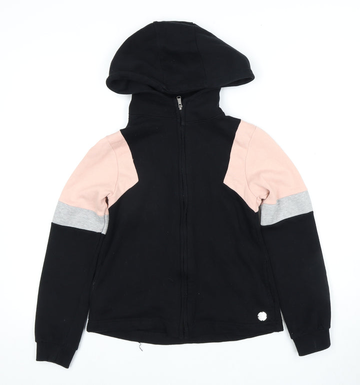 Firetrap Girls Black Full Zip Hoodie 9-10 Years