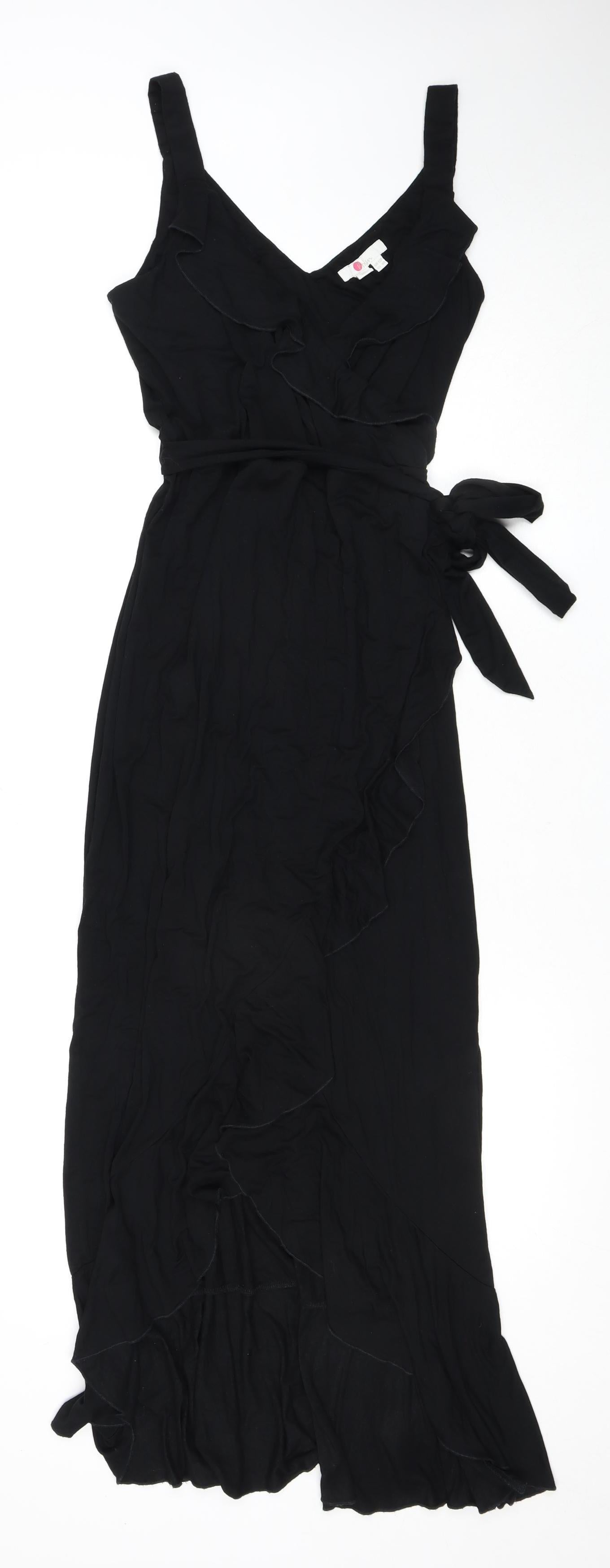Boden Women's Black Long Wrap Dress Size 12